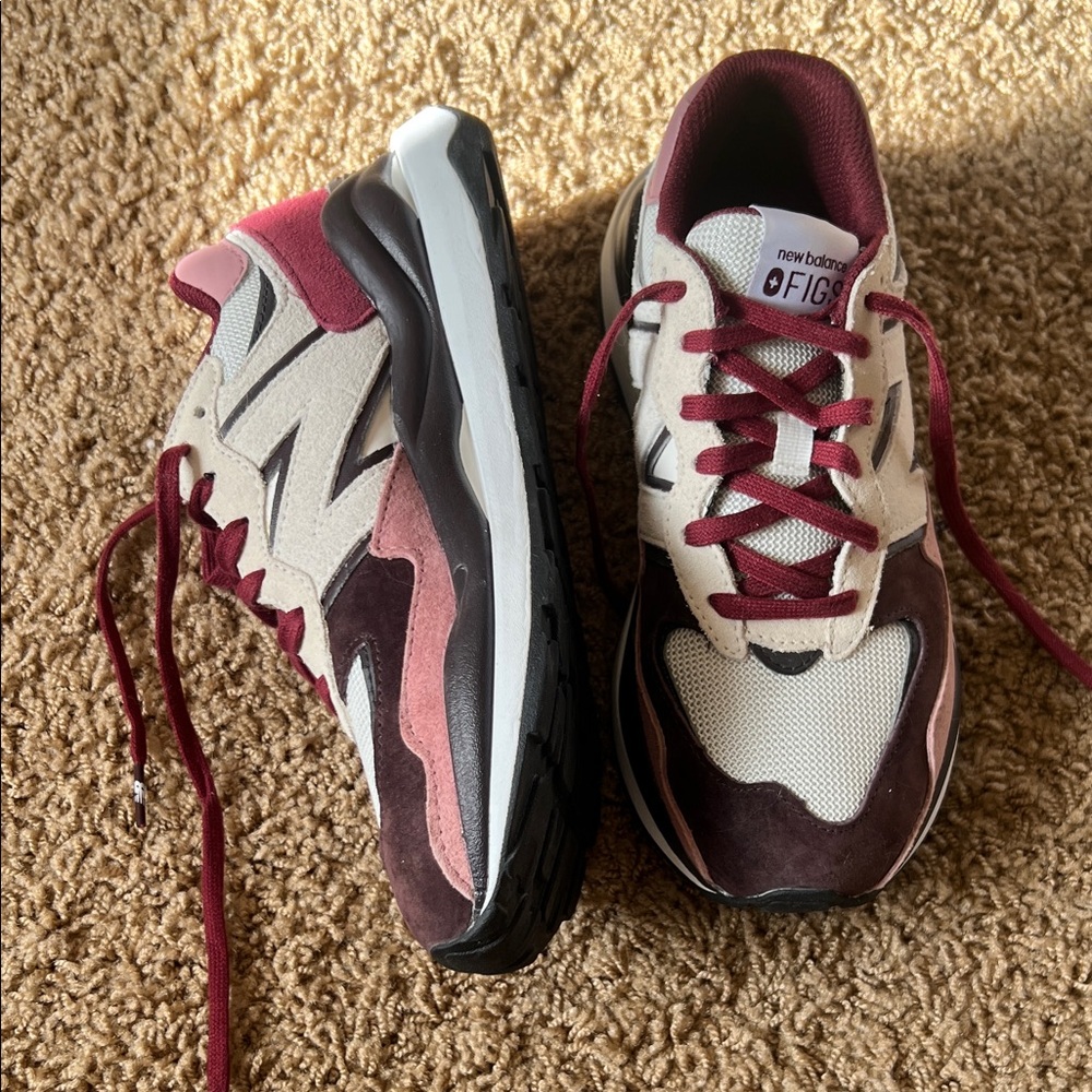 Figs Mocha Brown and Mauve Sneakers